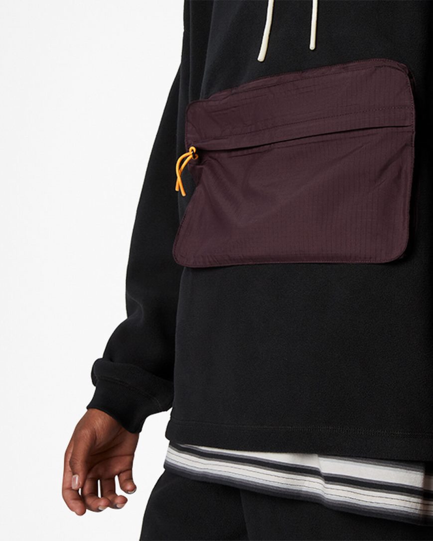Men's Converse Counter Climate Pullover Hoodie Black | AU 90154X